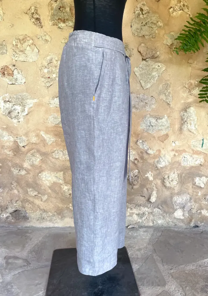 Leinenhose Farbe: Grau – Bild 3